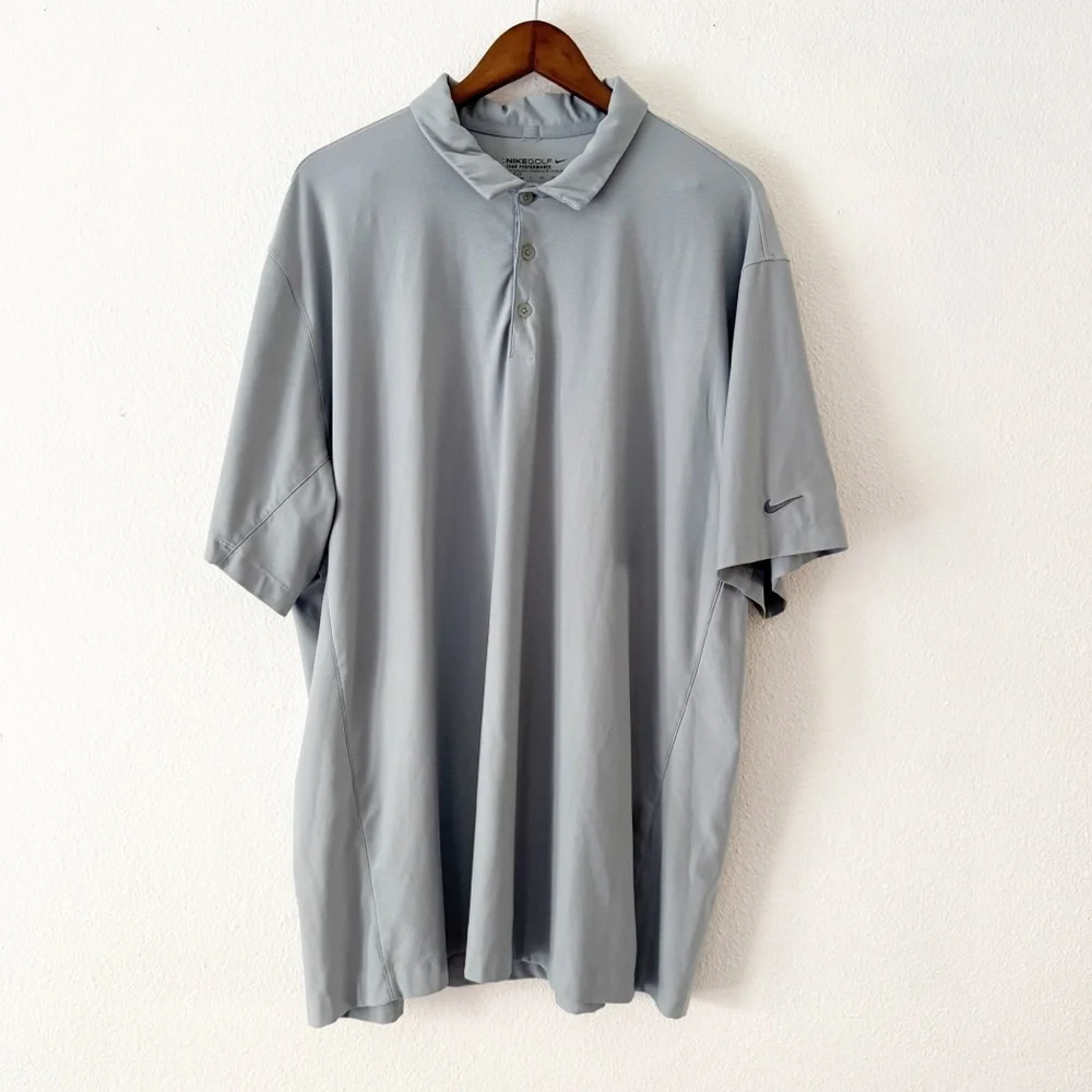 Nike Golf Tour Performance Polo Sporty XXL Blue Gray Dri FIT Athleisure Mens - Picture 2 of 10